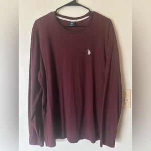Polished Normcore Burgundy XL LongSleeve Shirt Soft Masc Modern Prep Grandpacore